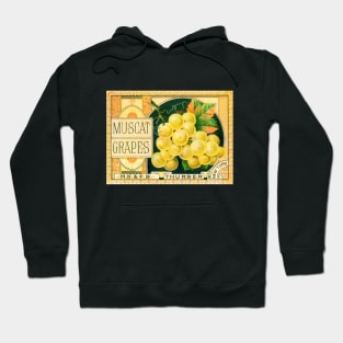 Vintage Muscat Grapes Thurber Fruit Crate Label Hoodie